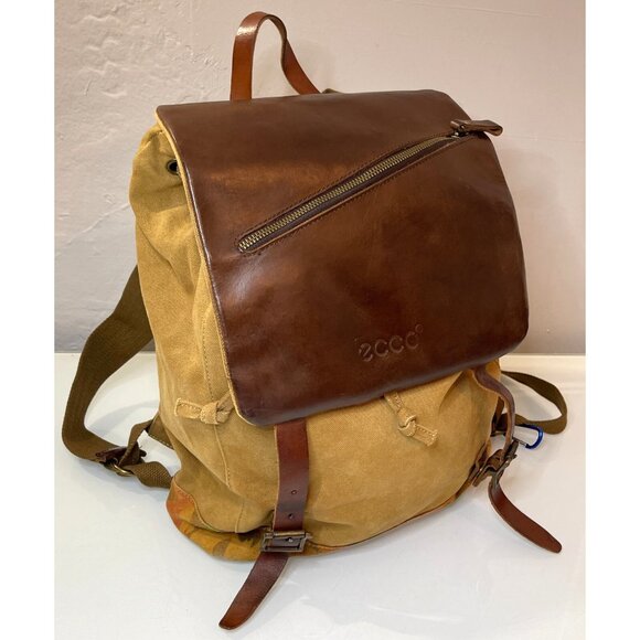 ECCO Leather/Canvas BackpackMade in Denmark